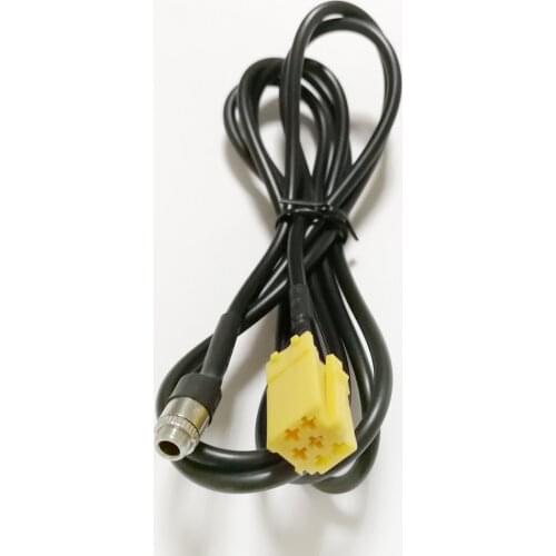 Biurlink Car Radio RD9 Rear Audio Port Extend Aux-in Aux Cable MINI ISO 6Pin 3.5MM Jack for Peugeot 206 207 307 308