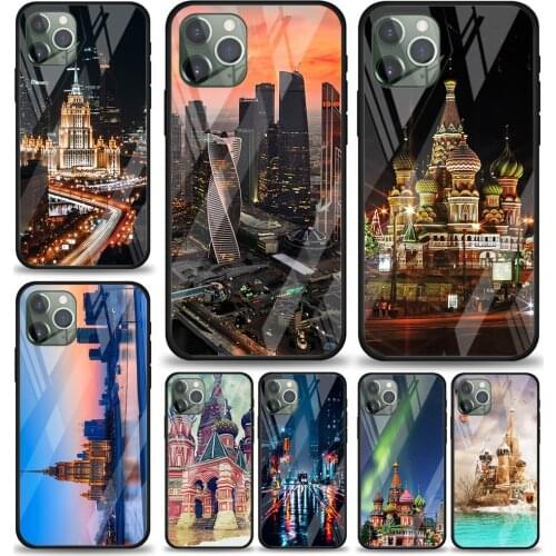 Tempered Glass Cover Moscow City Castle For Apple IPhone 12 Mini 11 Pro XS MAX XR X 8 7 6S 6 Plus Phone Case Coque