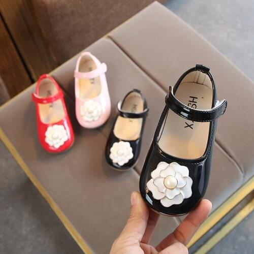 Toddler Infant Kids Baby Girls Pearl Windmill Single Princess Casual Shoes Kids Shoes Children For Girls Party Flat Shoes