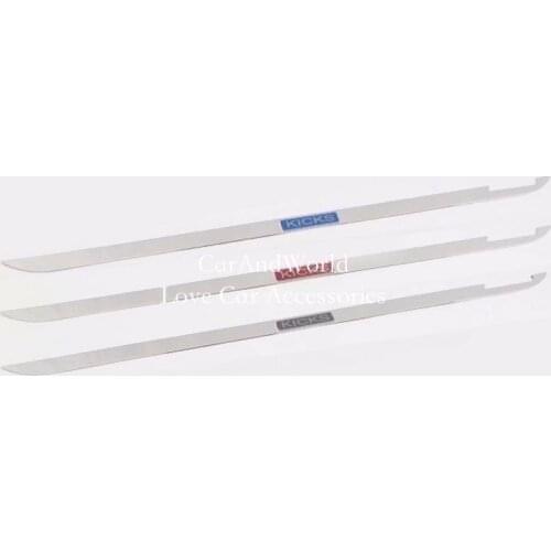 For Nissan Kicks 2017 2018 2019 Tail Door Strips Trims Rear Tailgate Trunk Lid Cover Frame Panel Stainless Steel Car Accessories