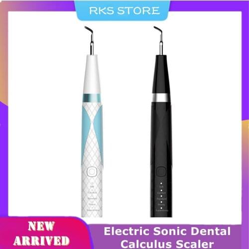 Electric Sonic Dental Calculus Scaler Oral Teeth Tartar Remover Plaque Stains Cleaner Removal Teeth Whitening Portable with LED
