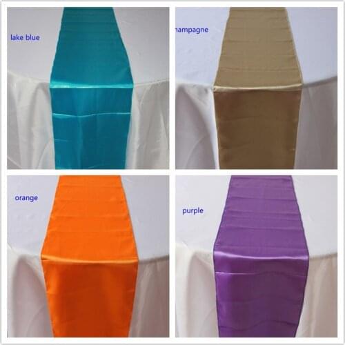 Hot Sale 12"×108“ Satin Table Runner Wedding Decoration/Party Decoration/Wedding Party Supply
