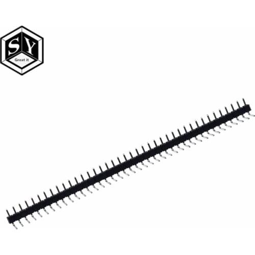 Hot Sale 10pcs 40 Pin 1x40 Single Row Male 2.54mm Breakable Pin Header Right Angle Connector Strip bending