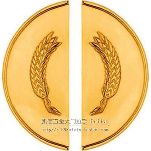 Chinese antique semicircular Titanium Bronze glass door handle door handle door luxury door handles