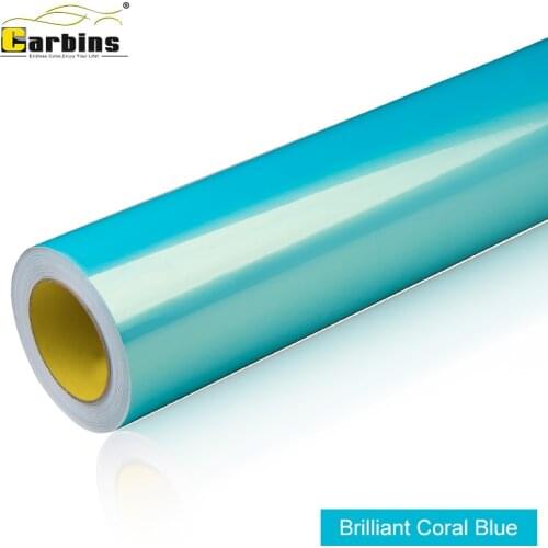 Coral Briliant Light Blue Car Wrapping Film Macaron Color Sticker for benz truck paint decal