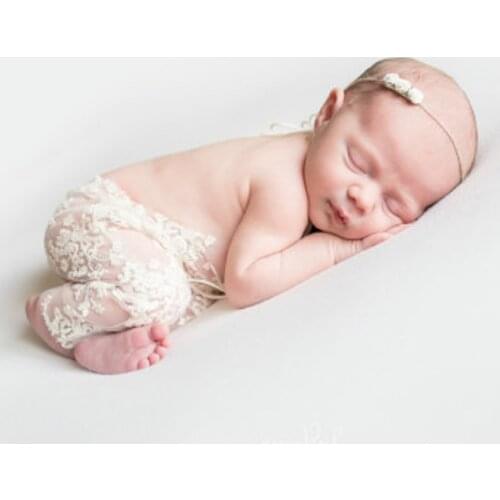Newborn Lace Romper Baby Photography Prop Solid Color Infant Princess Costumes Baby Shower Gift Jumpsuit Photography Accessories