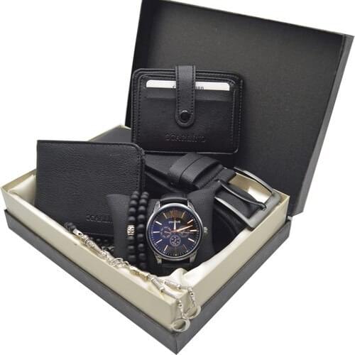 Spectrum Male Wrist watch Set-Spectrum Clock-Rosary-Wallet-Belt-Credit Card Wallet-2 Bracelet