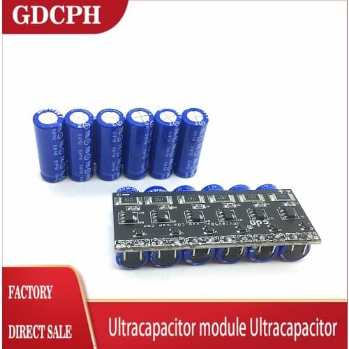 Single Row 16V 1.6F Farad Capacitor Module 2.7V 10F Super Ultracapacitor Backup Power Supply with Protection Board for Car