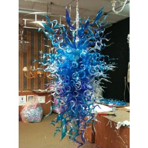 Blue Elegant Style Hand Blown Murano Glass Chandelier Lighting Crystal for Decoration