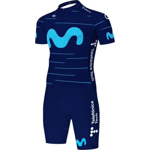 Movistar One Piece Skinsuit Maillot Ciclismo Hombre Bike Jersey Ropa Ciclismo Hombre Cycling Equipment Roupa Ciclismo Masculino