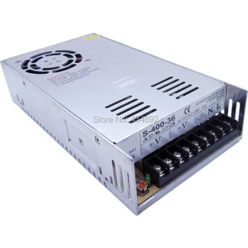 High Quality 36V Led Lighting Transformers 11A 400W AC100V-240V Input Led Switching Power Supply Converter Free Shipping