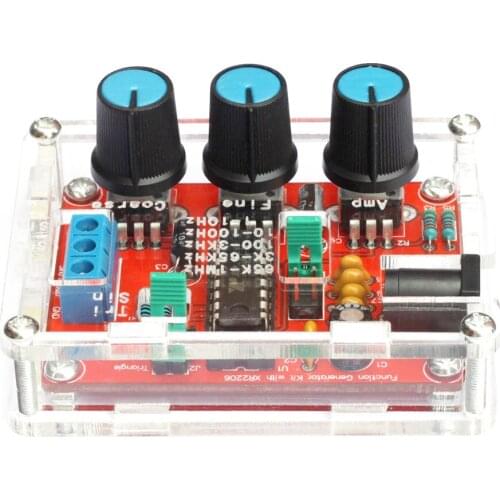 XR2206 High Precision Function Signal Generator DIY Kit Sine/Triangle/Square Output 1Hz-1MHz Adjustable Frequency Amplitude