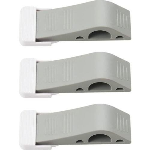 Door Stoppers - Rubber Security Wedge for Carpet, Concrete, Tile, Linoleum & Wood,Marble
