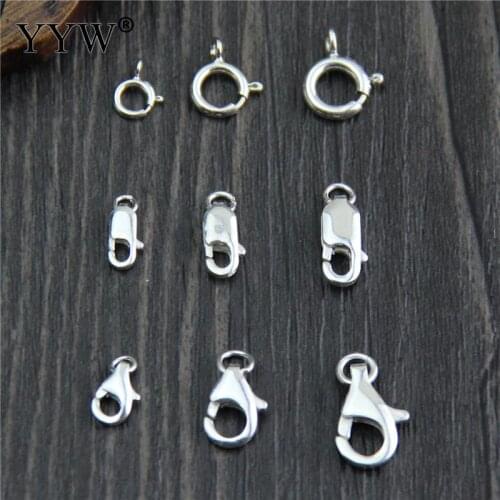 3PCs/Lot Accessories Clasps Findings Buckle Silver color Lobster Claw Clasps For Jewelry Necklaces Bracelet Making