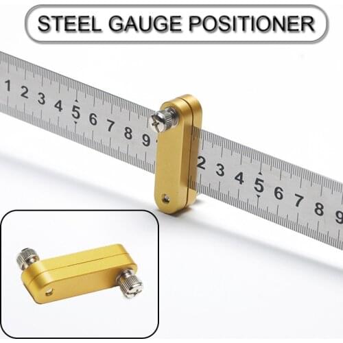 1Pcs Steel Ruler Positioning Block Woodworking Scribe Drawing Mark Line Gauge Carpenter DIY Measuring Tool carpenter tools