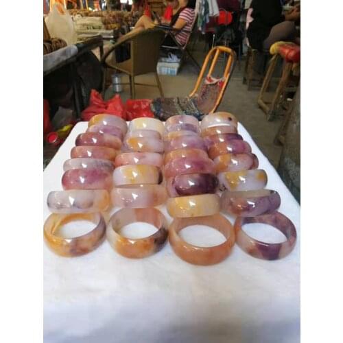 2021Class A natural Xinjiang golden silk jade bracelet handcarved emerald wide bracelet women real jade jewelry gift bracelet