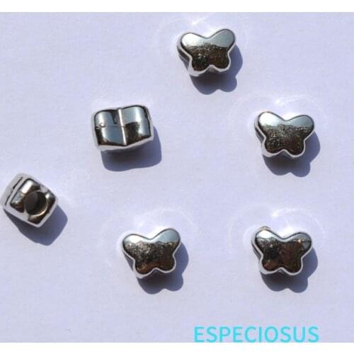 DIY Jewelry Accessory 11MM CCB Beads Butterfly Acrylic Charms Rhodium Color Big Hole Acrylic Spacer Bracelet Making Departments