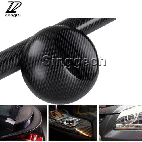 ZD 30X127cm Car-styling Carbon Fiber car sticker for BMW E46 E60 Ford focus 2 Mazda 3 Volkswagen Polo Golf 4 Skoda octavia Kia