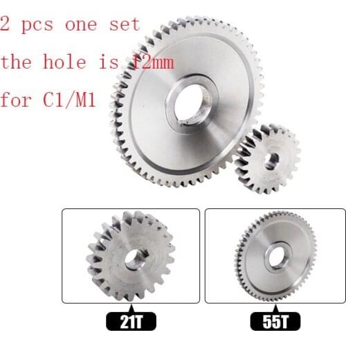 Free shipping 2pcs one set Simant SIEG: S / N: 10084A lathes and milling machines C1 M1 metal gear mini lathe gears Metal