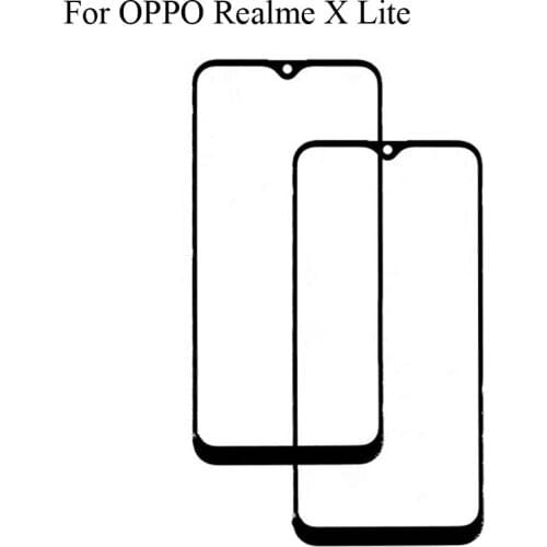 For OPPO Realme X Lite Xlite Front LCD Glass Lens touchscreen Real me X Lite Touch screen Outer Screen Glass without flex