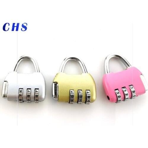 Travel padlock anti-theft backpack small padlock Resettable 3 Digit Combination Suitcase Password Code Lock Padlock