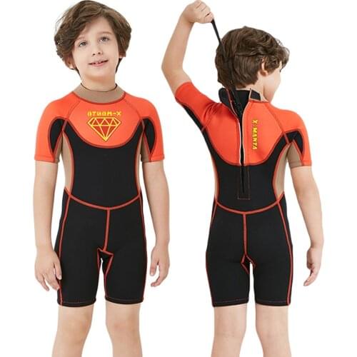 Wetsuit Boy 2.5MM Neoprene Children Rash Guards Swimming Windsurf Kitesurf Kids Scuba Diving Surf Clothes Bathing Suit Swimsuit