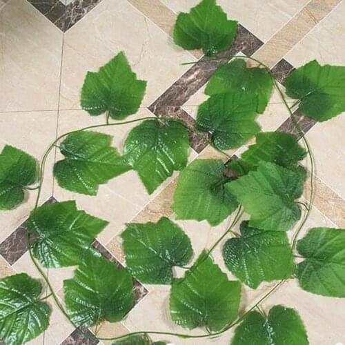 Artificial Plants Creeper Green Leaves Simulation Plants Fake Grape Vine For Home Wedding Party Garden Indoor Shelf DIY Decor
