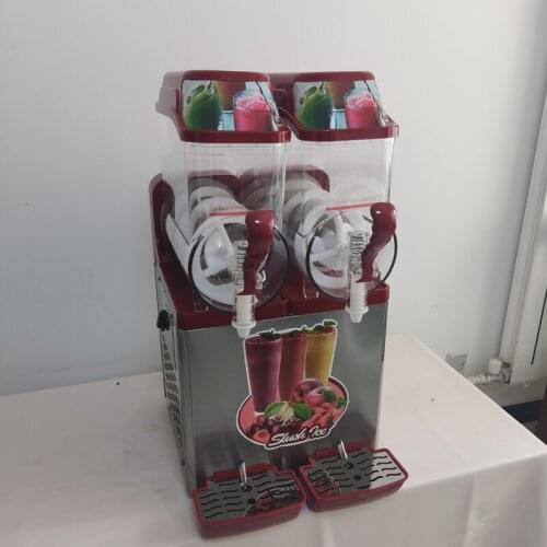 Commercial Two Cylinder Snow Melting Machine Slush Machine Cold Drink Dispenser Smoothies Granita Machine