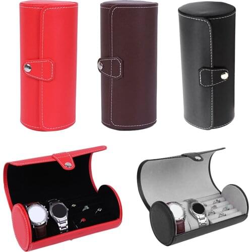 Watch Box, 2 Slots PU Leather Case Jewelry Storage and Display Birthday Presents