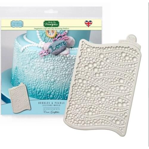Luyou 1pcs pearl cake silicone mold fondant lace mold Birthday cake decorating tools chocolate gumpaste mold FM1884