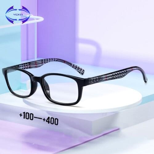 VCKA Retro Multifocal Progressive Reading Glasses Anti-blue light Far and Near double Optical Presbyopic for Women Men Eyewear