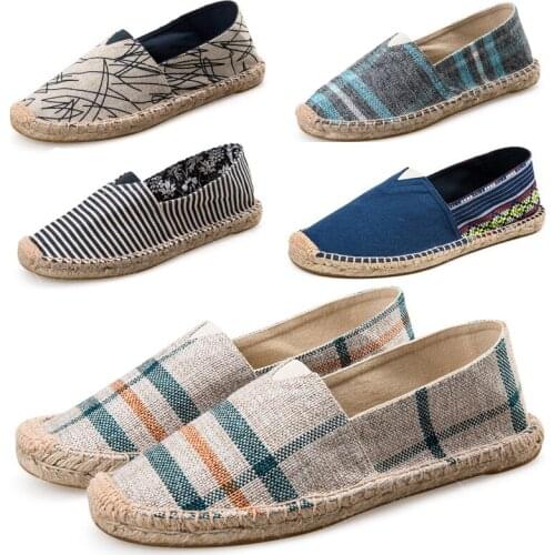 Men And Women Spring And Summer Flax Male Shoes Straw Male Canvas Lazy Fisherman Shoes Leisure Chinese Style Linen Cloth Shoes