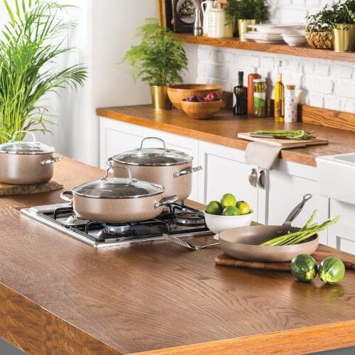 Korkmaz Browni 7 Piece Cookware Set A2900