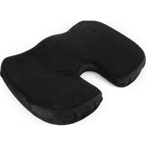 Non-Slip U Shaped Seat Cushion Pad Car Office Chair Support Seat Covers Memory Foam Car Long Drives Seat Protector Car Interior