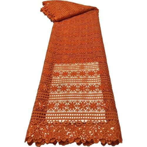 Latest Guipure Cord Lace Fabric 2021 High Quality African Water Soluble Mesh Lace Fabric For Nigerian Wedding Party Dress Sequin