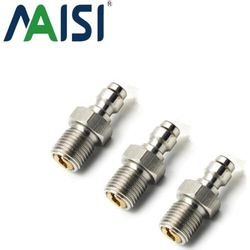 New Paintball Airsoft Air Gun PCP 8MM Male Quick Head Connection Check Valve One Way Foster Stainless Steel Fill Nipple M10*1