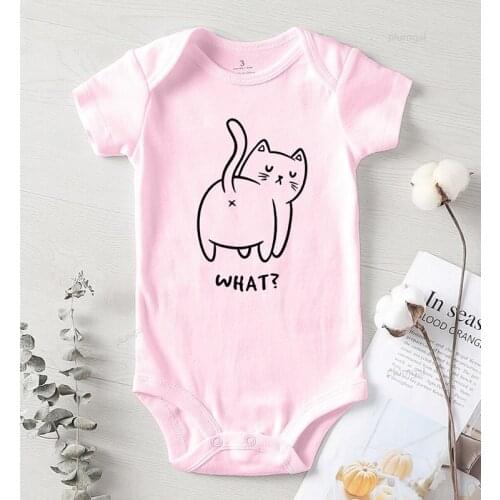 Fall Clothes New Born Baby Items One Piece Jumpsuit Infant Clothes Newborn Boy Winter Bodysuits for Toddler Girls Cat Printing