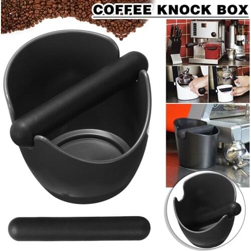 Anti Slip Shock-absorbent Espresso Knock Box Anti Slip Coffee Grind Dump Bin Waste Bin With Detachable Knock Bar For Barista