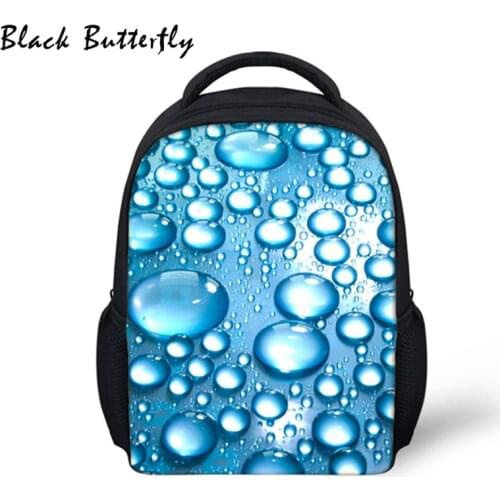 Black Butterfly Student- Bags Backpack Kids School Bags Water Colorful Pattern Children Book Bag Boys and Girls Bag Nursery Bag