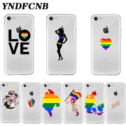 Gay Lesbian LGBT Rainbow Pride Silicon Cover Phone Case For iPhone SE 2020 11 Pro X XR Xs Max 6 6S 7 8 Plus Soft Clear