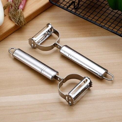 Steel Potato Cucumber Carrot Grater Julienne Vegetables Peeler Grater Peeler Fruit Gadget V9I1 Planing Double Kitchen W7S6