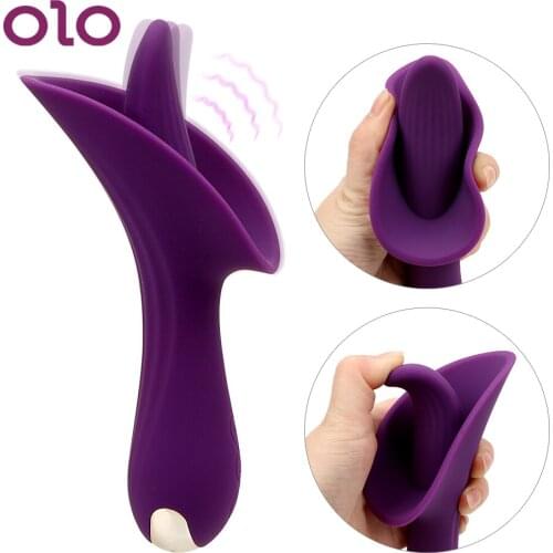 OLO Clitoris Stimulator Female Masturbator Oral Sex Massager Erotic Sex Toys for Women Tongue Vibrator