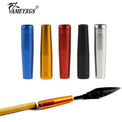 10/15pcs Archery Aluminum Arrow insert For Diameter 8mm Arrow Shaft Wooden Arrow Bamboo Arrow Shooting Hunting Accessories