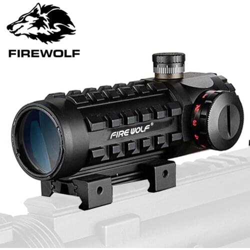 3X28 Hunting Green Red Dot Cross Sight Scope Tactical Optics Riflescope Fit 11/20mm Adjustable Rail Rifle Scopes