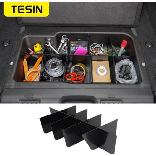 TESIN Car Interior Modified Armrest Box Co-pilot Storage Box Multi-function Partition Accessories For Jeep wrangler JL 2018
