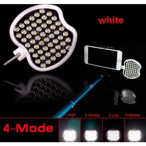 4 Mode Universal Led flash light selfie lamp lighting fill 54 LED Apple Shape Fill Flash Light Lamp Selfie Only 3.5mm phone