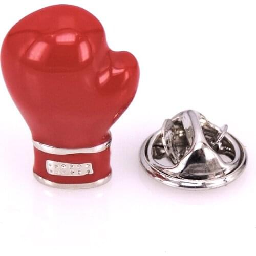High quality mens Brooch Lapel Badge Pin New boxing gloves Brooch Pin mens Wedding Shirt Lapel Brand Jewelry Pin