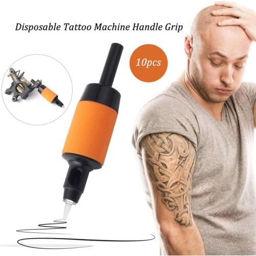 10PCS 11MF 9MF 7MF 5MF 7R 5R 3R Disposable Tattoo Needle Tubes Tattoo Machine Handle Grip Silicone Grip Hard Plastic Tips Tattoo
