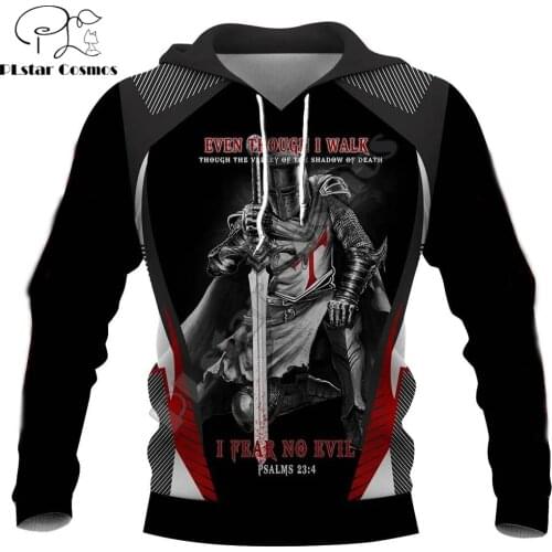 3D Printed Knight Medieval Armor Men hoodies Knights Templar Harajuku Fashion hooded Sweatshirt Unisex Casual jacket Hoodie QS55