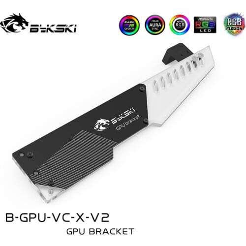 Bykski Size 254*49*7mm / Acrylic Bracket Computer GPU Brace with RGB / A-RGB SYNC Light / Support Fix Video Card in the Case